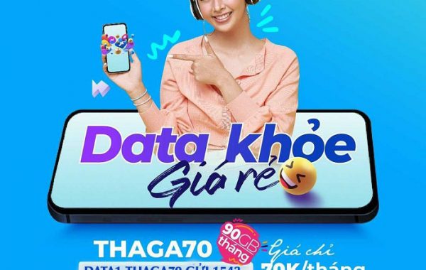 Đăng ký gói THAGA70 Vinaphone nhận 90GB Data chỉ 70K